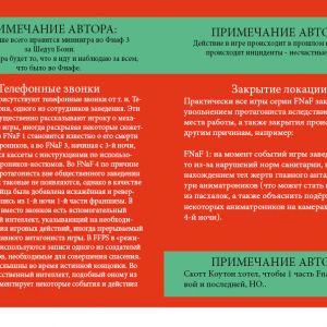 справочник по фнаф 1